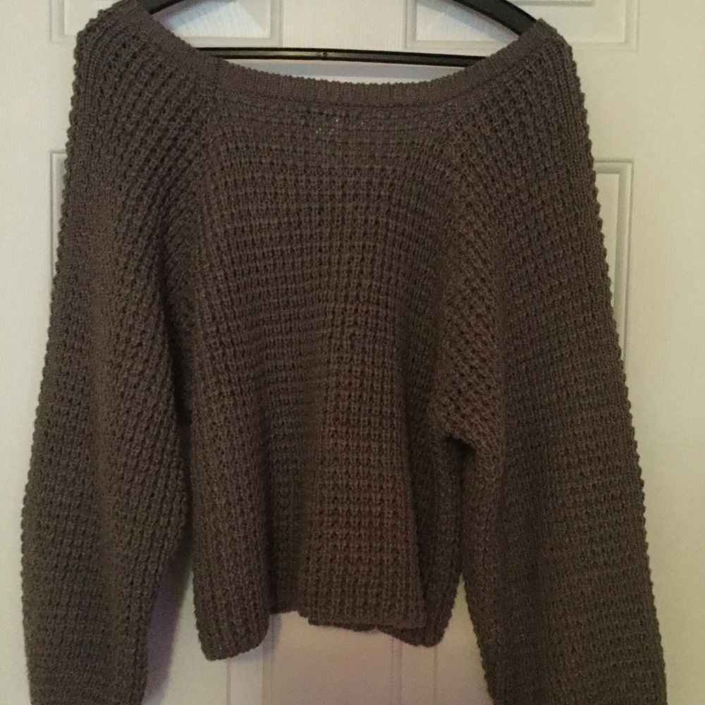 Chunky brown, crochet sweater